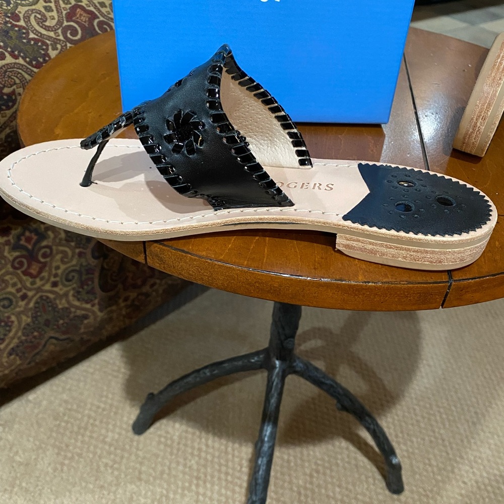 Smart and sassy black JACK ROGERS navajo sandals